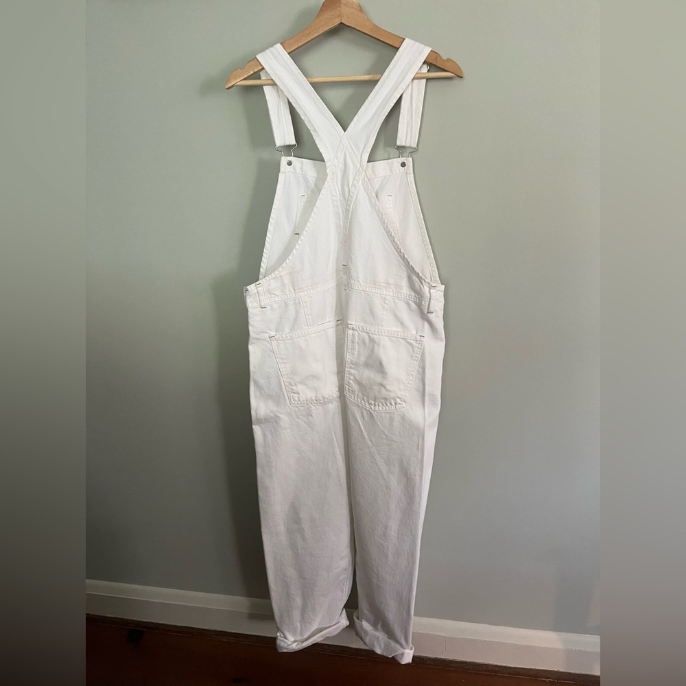 Free People We The Free Ziggy Denim Overalls in Optic White - Size S - Picture 6 of 9
